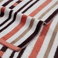 thumbnail image 3 of Cotton Stripe Textured (set of 2) Oversized  Beach Towel - Emberglow by Blue Nile Mills, 3 of 3