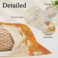 thumbnail image 6 of Orange Botanical Fall King Size Pillow Cover, Pillowcase Protectors with Zipper, Breathable Decorative Throw Pillow Case Cover, Thanksgiving Maple Leaf Vintage Pillow Shams for Couch Sofa 20x36Inch, 6 of 8