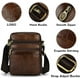 thumbnail image 4 of Bolso Bandolera de Cuero Genuino para Hombre Pequeño (Marrón), Bolso Bandolera para Hombre Bolso Bandolera Bolsos de Negocios Vintage Mochilas Bolsos Bandolera Bolso Multifuncional para Hombre, 4 of 5