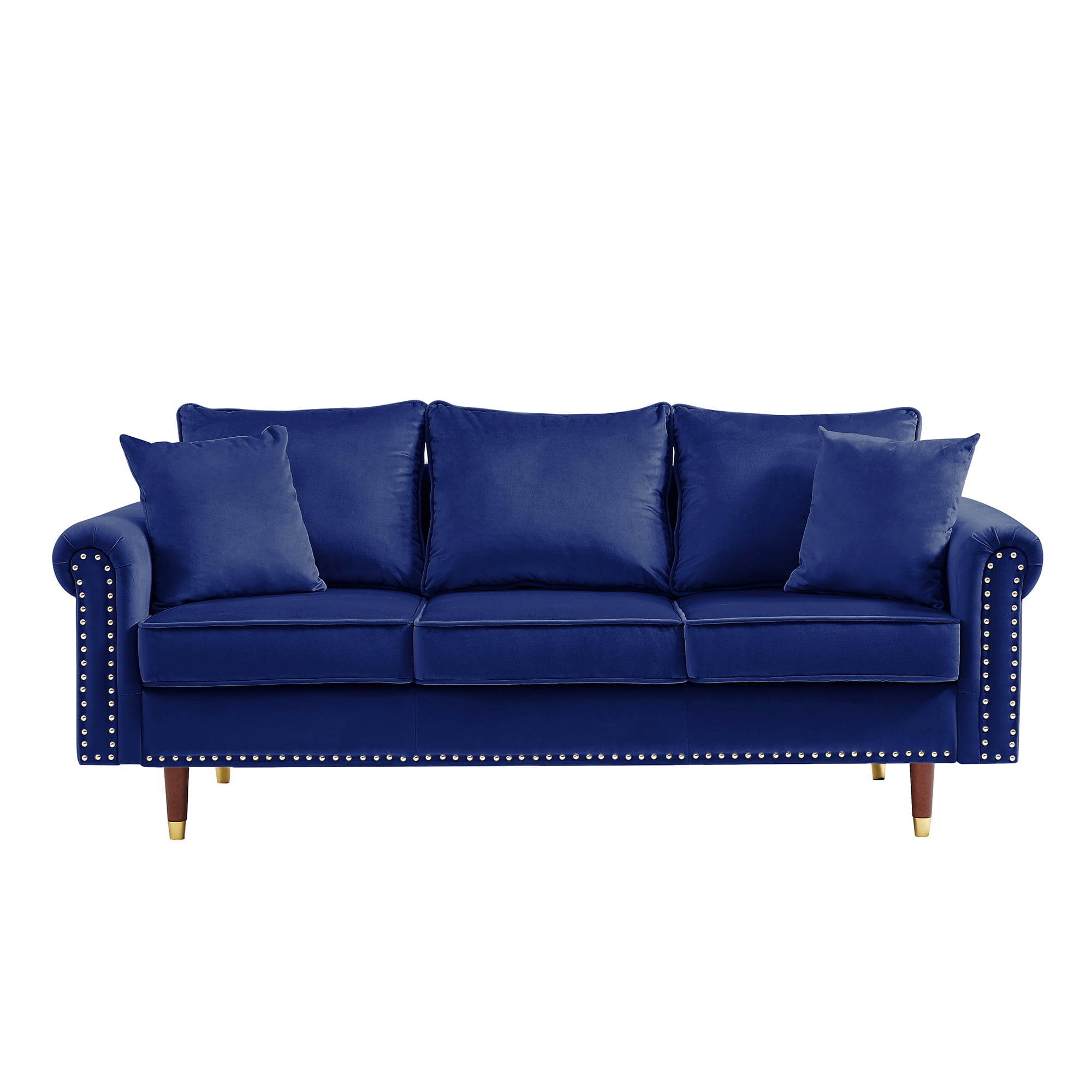 Kadyn Modern 3-seater Couches and Sofas for Small Space, Modern Living Room Sofa, Futon Sofa Bed for Apartment, Blue
