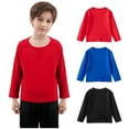thumbnail image 7 of 3 Pack Toddler Soft Thick Crewneck Tee Tops Girls Comfort Basic Long Sleeve T-Shirt, 7 of 7