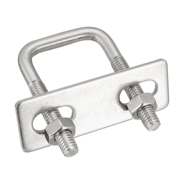 Unique Bargains Square U-Bolts M6 25mm Inner Width 304 Stainless Steel with Nuts Frame Straps 2Pcs