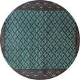 thumbnail image 1 of Ahgly Company Indoor Round Persian Light Blue Traditional Area Rugs, 6' Round, 1 of 4