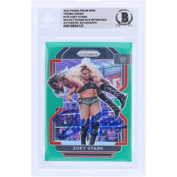 Zoey Stark WWE Autographed 2022 Panini Prizm Green Prizm #176 Beckett Fanatics Witnessed Authenticated Card - Fanatics Authentic Certified