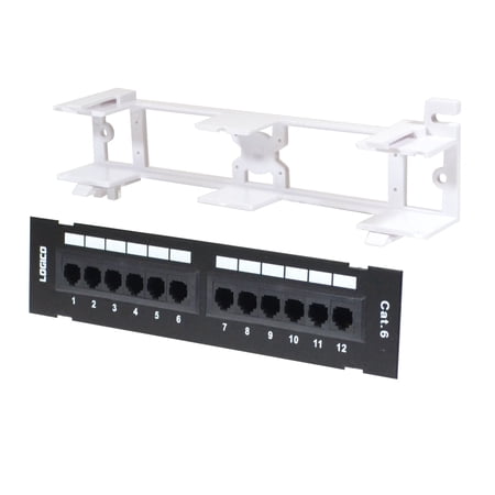 Cat6 UTP 12 Port Network mini Patch Panel 110 with surface wall mount bracket price history on PriceWatchPro