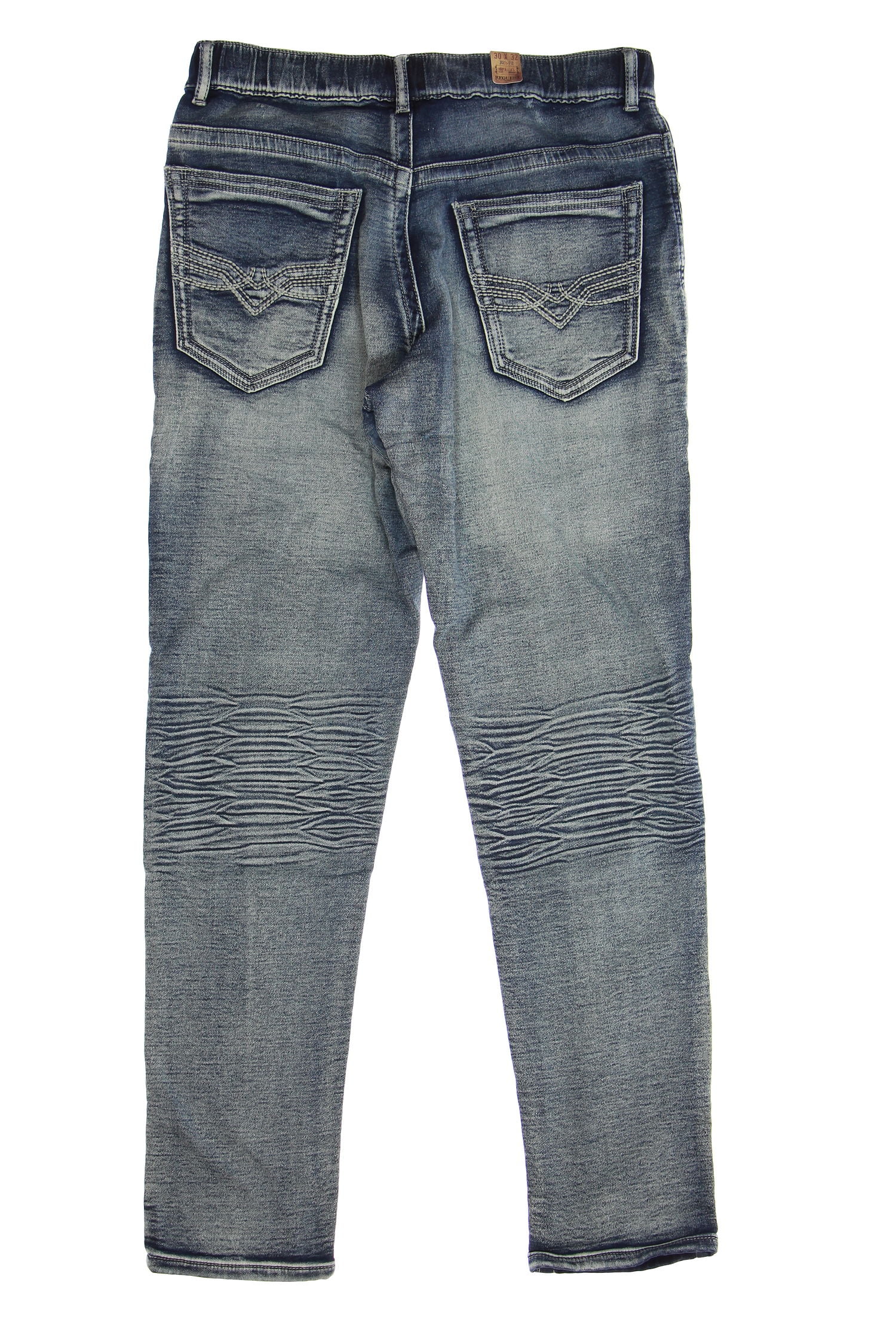 Royal Premium Heather Straight Leg Jeans (30x32, Blue) Walmart