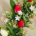 thumbnail image 5 of Front Door Wreath Spring Summer Decor,Fragrant Flower Garland with Tulips Money Plants Ferns,Handmade 3D Textured Decor for Porch Fireplace Wedding Birthday Home Office Restaurant Party Favors, 5 of 5
