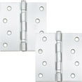 thumbnail image 4 of Stone Harbor Hardware 4" Ball-Bearing Door Hinges, Square Corner, Polished Chrome, 3-Pack, 4 of 4