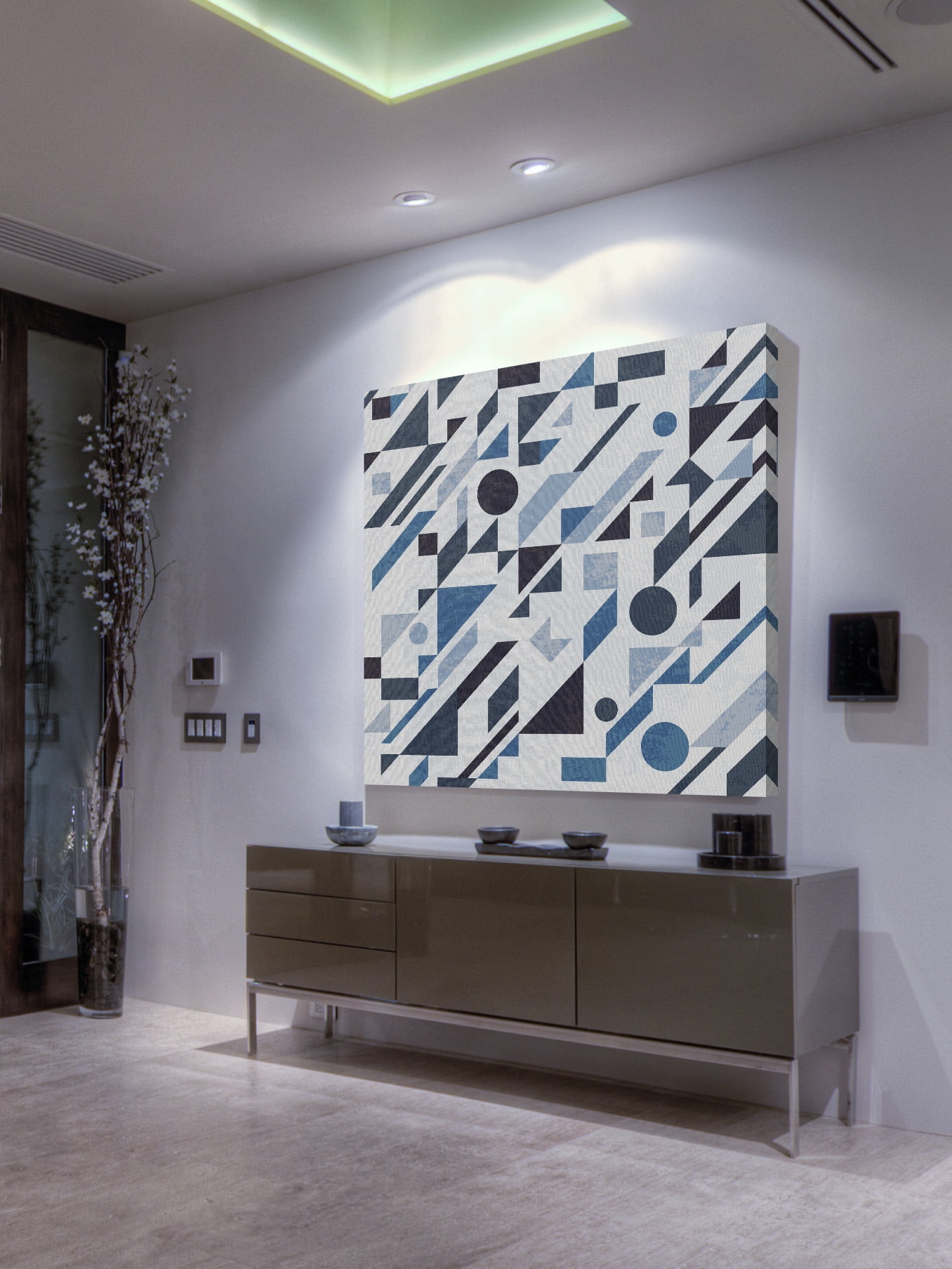 "Geometric Jumble" Painting Print on Wrapped Canvas