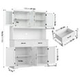 thumbnail image 7 of Homfa 71'' Tall 2 Drawer Kitchen Pantry Buffet Hutch, 4 Door Freestanding Cupboard Storage Cabinet, White, 7 of 7