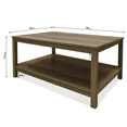 thumbnail image 4 of Dowellia Farmhouse Rectangle Coffee Table, Rustic Weathered Oak, 4 of 6