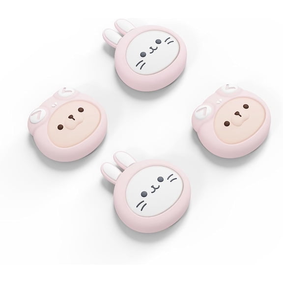 PlayVital Thumb Grip Caps for ps5/4 Controller, Silicone Analog Stick Caps Cover for Xbox Series X/S, Thumbstick Caps for Switch Pro Controller - Cosplaying Kitten & Puppy