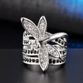 thumbnail image 4 of Womens Dragonfly Ring Diamond Inlaid Gold Plated Fashion Jewelry Elegant Unique Statement Gift For Her Durable, 4 of 6