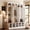 Ancient White, variant on Mintazer 76” Tall Farmhouse Hall Tree with Shoe Rack Bench & Display Cubbies, Storage Cabinet with 3 Doors Closet for Entryway, Living Room, Bedroom, Navy Blue