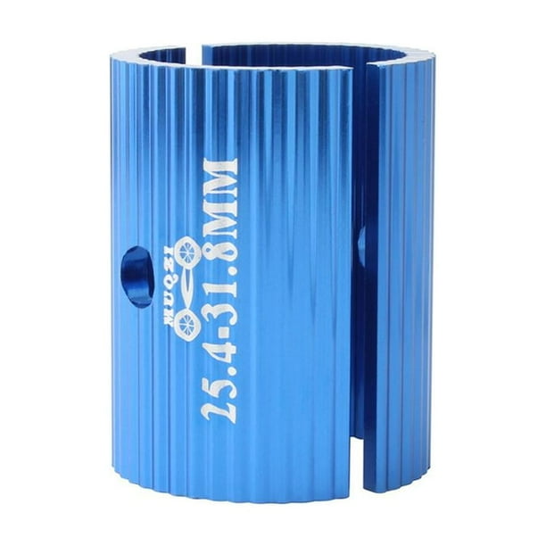 Adaptador de cuña para manillar de bicicleta de aleación de aluminio de 31,8 mm a 25,4 mm, para bicicletas de 31,8 a 35 mm. Azul 254-318 mm