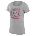 thumbnail image 2 of Women's G-III 4Her by Carl Banks Heather Gray Carolina Hurricanes Super-Slim Fit Lightweight Collage Team Graphic, 2 of 3