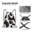 thumbnail image 4 of Honeii Cow Skin 2 Print Drawstring Backpack,Drawstring Bags String Backpack Gym Cinch Sack Backpack Sport Bag Draw-Medium, 4 of 6