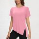 thumbnail image 2 of Camiseta de Manga Corta de las Mujeres, Camiseta de Cuello Redondo para Todas las Estaciones de Uso Diario, 2 of 7