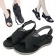 thumbnail image 5 of Sandalias Cuña con Plataforma JShteea para Mujer Antideslizantes Primavera Verano negro 42, 5 of 9
