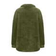 thumbnail image 6 of Women'S Plush Half Zip Stand Collar Sweatshirt Comfortable Pullover Long Sleeve Top Autumn and Winter Army Green M, 6 of 9
