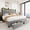 Light Grey, variant on SHA CERLIN Velvet Full Size Bed Frame with Vertical Channel Tufted Wingback Headboard & 2 Storage Drawers/2-Tier Shelves with LED Lights & Charging Station/Noise-Free/No Box Spring Needed/White