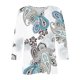 thumbnail image 5 of Camisetas de Manga Corta para las Mujeres Moda Impresa 3/4 Manga Cuello Redondo Top Casual para el Hogar Y Diario, 5 of 5
