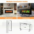 thumbnail image 5 of 42 Inches Electric Fireplace, Freestanding & Wall-Mounted Electric Heater, 1400W Electric Fireplace with Timer, Remote Control, Touch Screen, 7 Flame Colors, Overheating Protection, 5 of 8