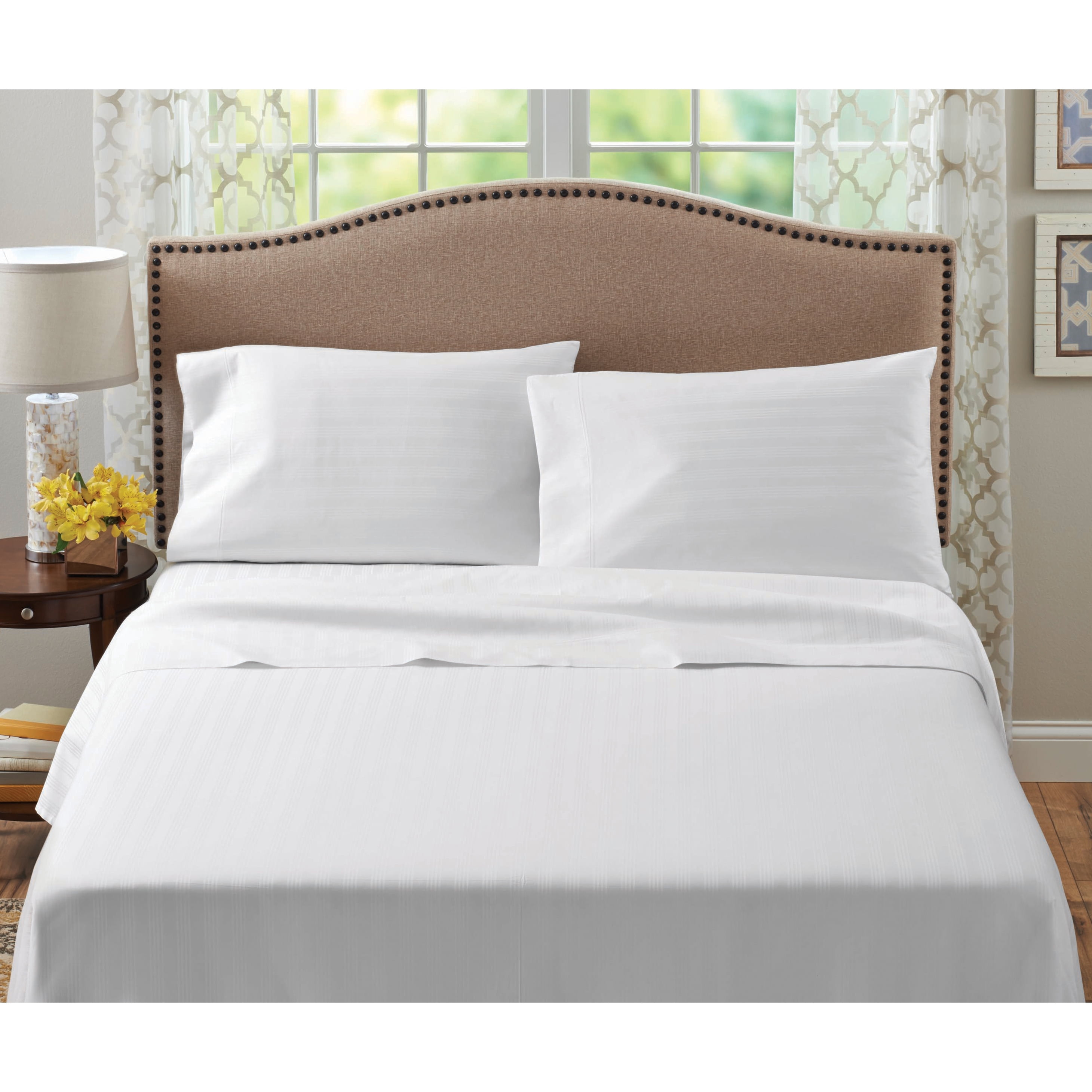 Better Homes and Gardens Damask Stripe 400-Thread Count 100% Cotton
