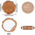 thumbnail image 2 of Adhesive Wax Seal Stickers 25PCS Love Self- Adhesive Wax Seals Decorative Stamp Stickers Envelope Stickers for Decor Wedding Invitation Envelopes Craft Scrapbook Party Gift-Dark Goldenrod, 2 of 9