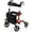 Red, variant on Spaco Folding Aluminum Rollator Walker with 8 inch Wheels and Seat-Red, Walkers for Seniors with Seat
