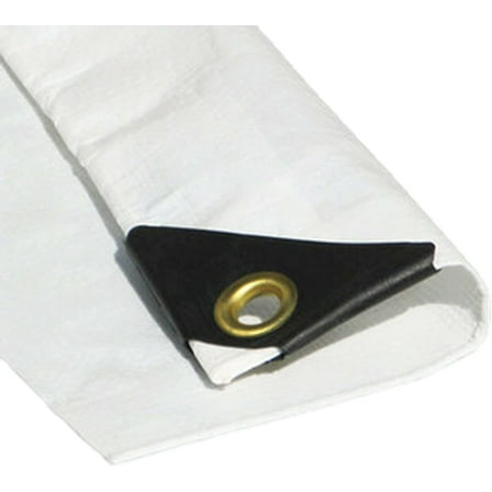 12 x 18 White Color Mil Heavy Duty Tarp w/ UV Protection by Tarps, X1E-TARP-WHITE-1218