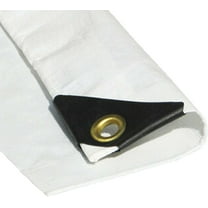 8 x 24 White Color 12 Mil Heavy Duty Tarp w/UV Protection by X1 Tarps