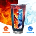 thumbnail image 6 of Fotbe Cosmic Paint Swirl Pattern 20 oz Tumbler Stainless Steel Vacuum Insulated Coffee Ice Cup Double Wall Travel Flask Leak-proof Coffee Cup-Straw Three-piece Set, 6 of 8