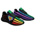 thumbnail image 5 of Unisex Rainbow Sneakers, LGBT Shoes for Men Women Lightweight Breathable Running Shoes Black Size 6, 5 of 7