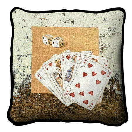 Playing Cards and Dice Pillow