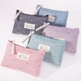 thumbnail image 4 of 2-piece Canvas cosmetic bag female portable flower large-capacity girl cosmetic storage bag, 4 of 5