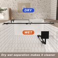 thumbnail image 5 of Sesslife Frameless Tub Door 60"W x 60"H, Sliding Shower Door with 1/4"(6 mm) Clear Tempered Glass, Bathtub Door with Stainless Steel Handle and Bottom Water Barrier Strip, Guide Tube Track Designed, 5 of 8