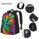 thumbnail image 3 of Balery Multicolored Beautiful Flower Mochila escolar 3 en 1 para niños: mochila resistente con lonchera térmica y estuche para lápices. Mochila escolar para niños y niñas., 3 of 7