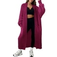 thumbnail image 1 of Comdrip Long Cardigans for Women! Long Cardigans for Women Open Front Cable Knit Cardigan Open Front Oversized Draped Sweater Outerwear Fall Cardigans for Women Hot Pink L, 1 of 4