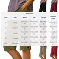 thumbnail image 3 of Inleife Womens Five Points Shorts Women's Summer Rolled Hem Linen Solid Color Pockets Solid Color Elastic Waist Half Shorts Pants, 3 of 6