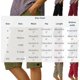 thumbnail image 3 of Neewe Womens Summer Solid Color Cotton Linen Knee Length Pants Loose Fit Button Waist Pant Beatch Outdoor, 3 of 6