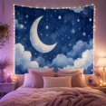 thumbnail image 2 of Crescent Moon Hanging Above Soft Clouds, Calming Celestial Style for Celestial Art Lovers, Moon Wall Art, Housewarming Gift, Tapestry Wall Hanging for Bedroom and Dorm, 2 of 7