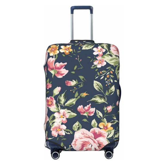 Vsdgher Vintage Floral Print Luggage Cover Washable Suitcase Cover Protector Anti-scratch Suitcase cover Fits 18-32 Inch Luggage