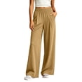 thumbnail image 3 of Luvrsol Sweatpants Women Baggy Solid Color Thin Plus High Waist Elastic Can Be Worn at Home and Outside, Size S-3XL, 3 of 7