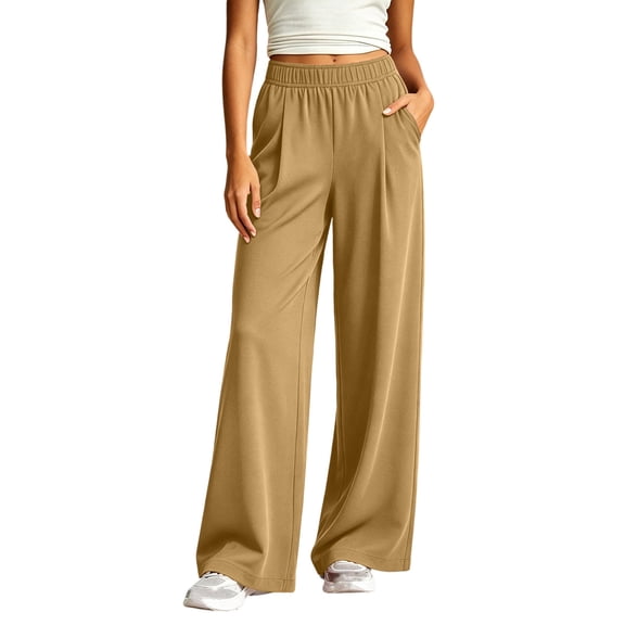 Admvng Sweatpants Women Baggy Solid Color Thin Plus High Waist Elastic Can Be Worn at Home and Outside, Size XL-6XL