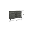 thumbnail image 4 of Jackson Modern Style 7-Drawer Dresser Made with Wood in Gray Finish, 4 of 8