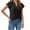 Black, variant on BangWanChi Womens Blouses Formal Fashion Women's Summer V-Neck Solid Short Sleeve Sexy Top Blouse