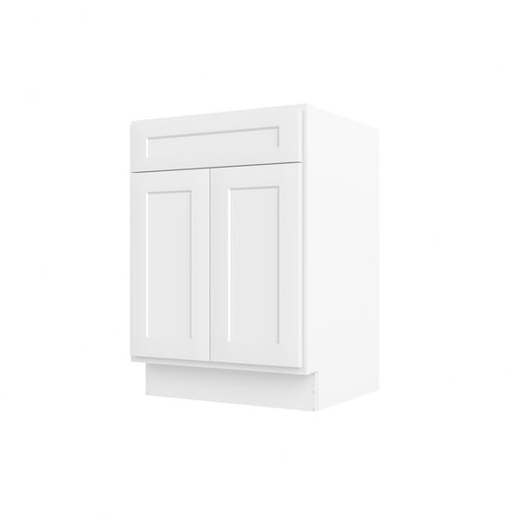 Furinno Shaker Bath Vanity Cabinet without Top , Ready to Assemble, 21 D x 24 W x 34.5 H, White