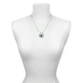 thumbnail image 3 of Delight Jewelry Silvertone Green Crystal Sparkle Spinner Gymnastics Mom Ring Charm Necklace, 18", 3 of 4