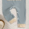thumbnail image 5 of Kaprioy Baby Boy Romper Newborn Baby Boy Fall Outfit Romper Jumpsuit Bodysuit Infant Clothes Letter Long Sleeve Crew Neck Winter Cute Waffle Bodysuit, 5 of 7
